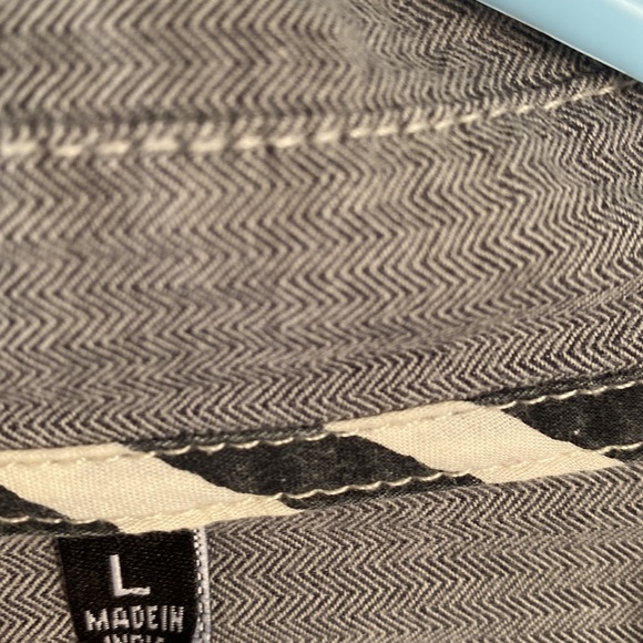 Vans button down 100% cotton grey size Large - Picture 11 of 12